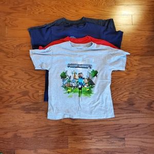 4 boys minecraft tees
